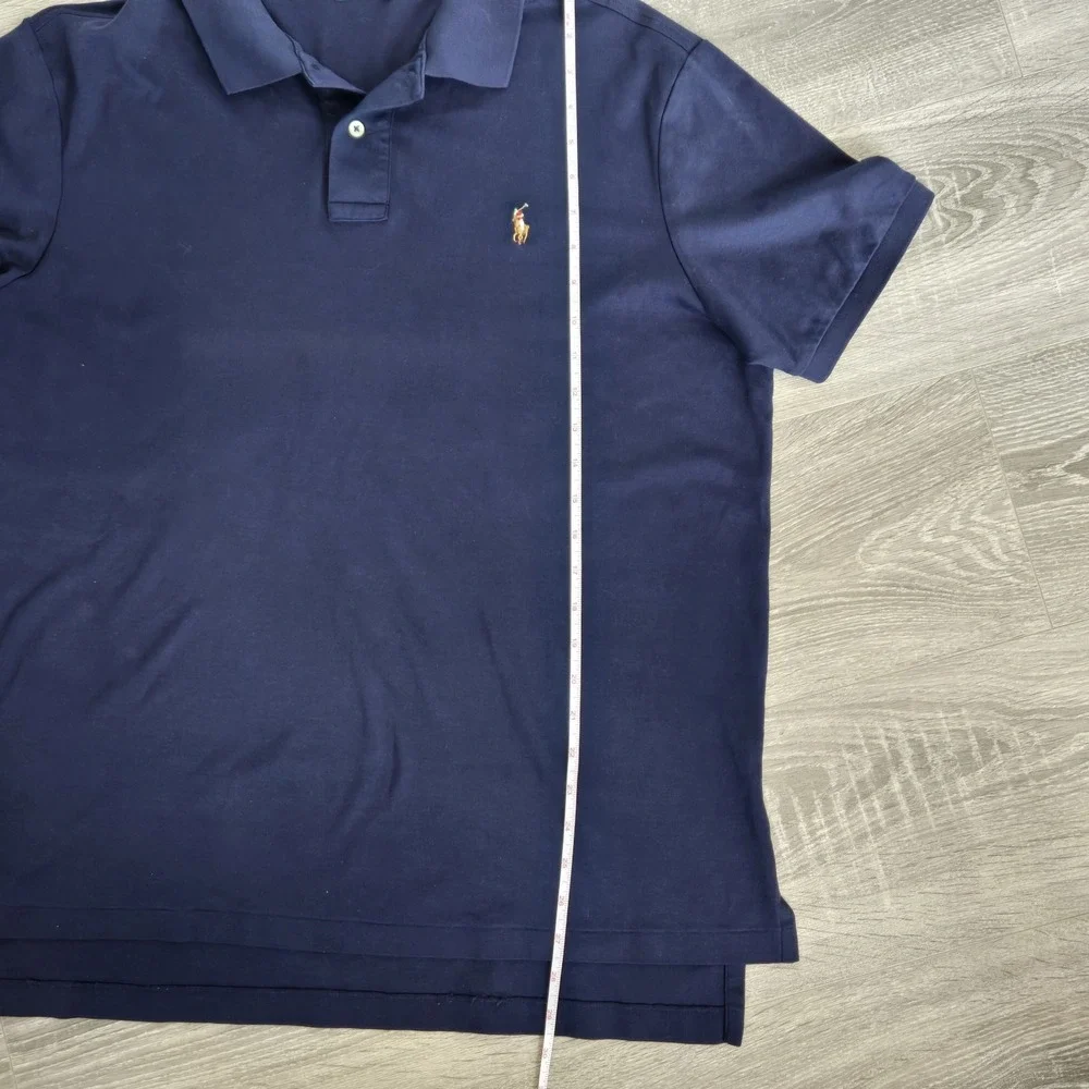 Polo Ralph Lauren Polo Mens XL Blue Pony Classic Fit Short Sleeve Pima Interlock